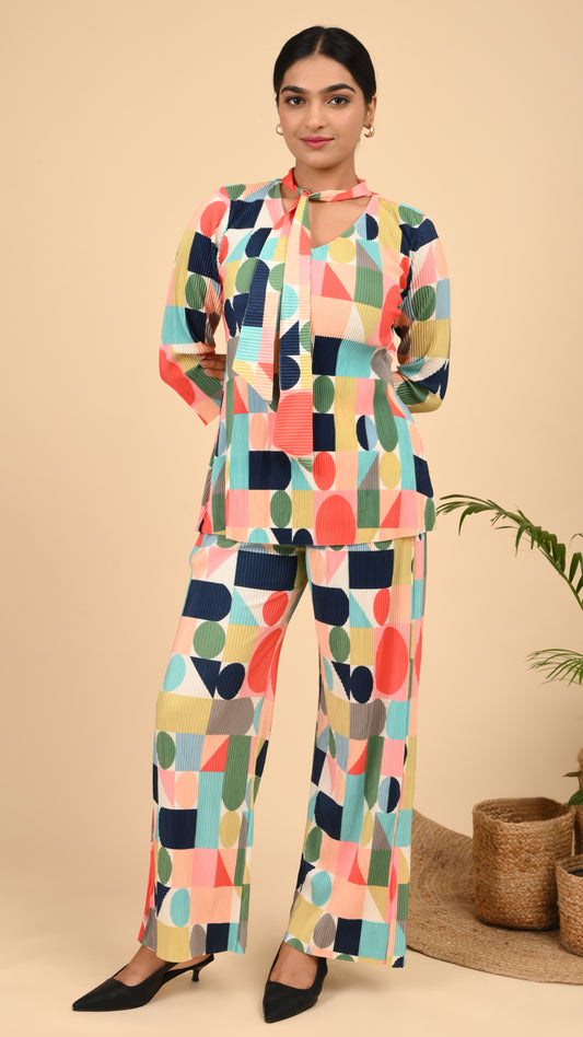 Retro Pop Pleats Co-ord Set