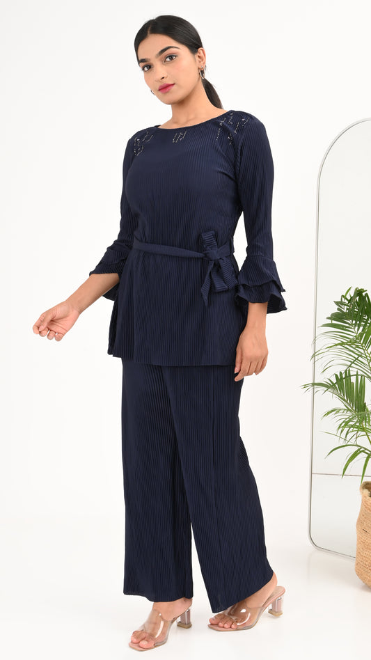 Midnight Pleat Co-ord Set