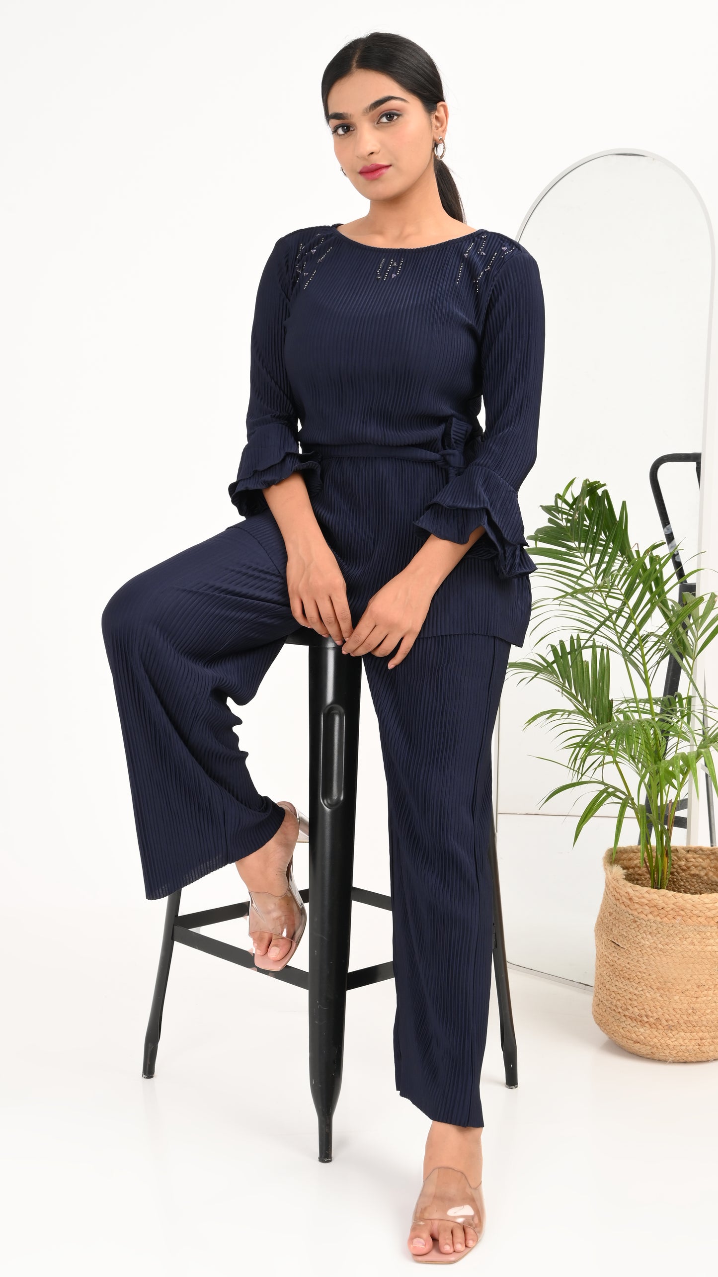 Midnight Pleat Co-ord Set