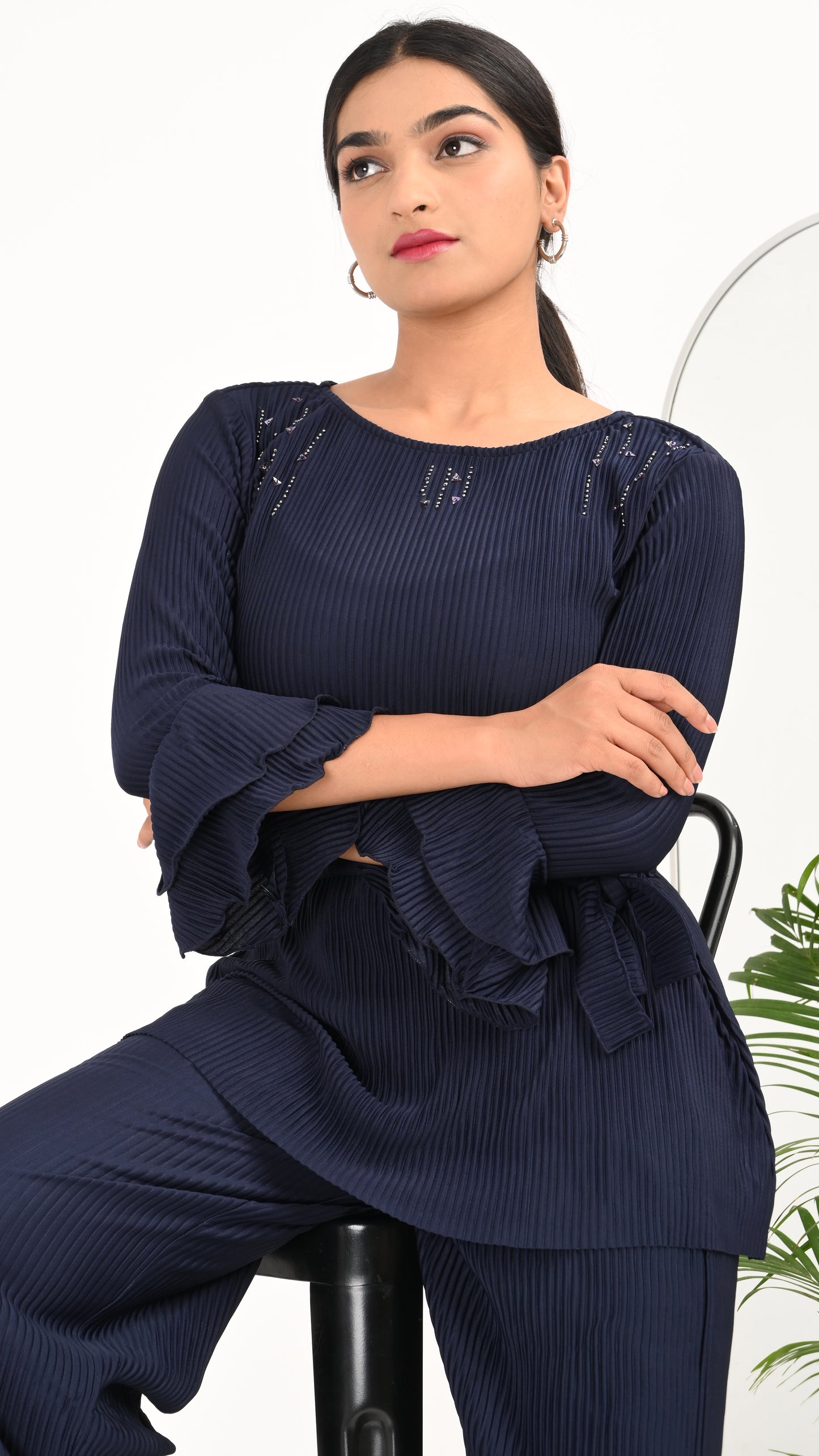 Midnight Pleat Co-ord Set