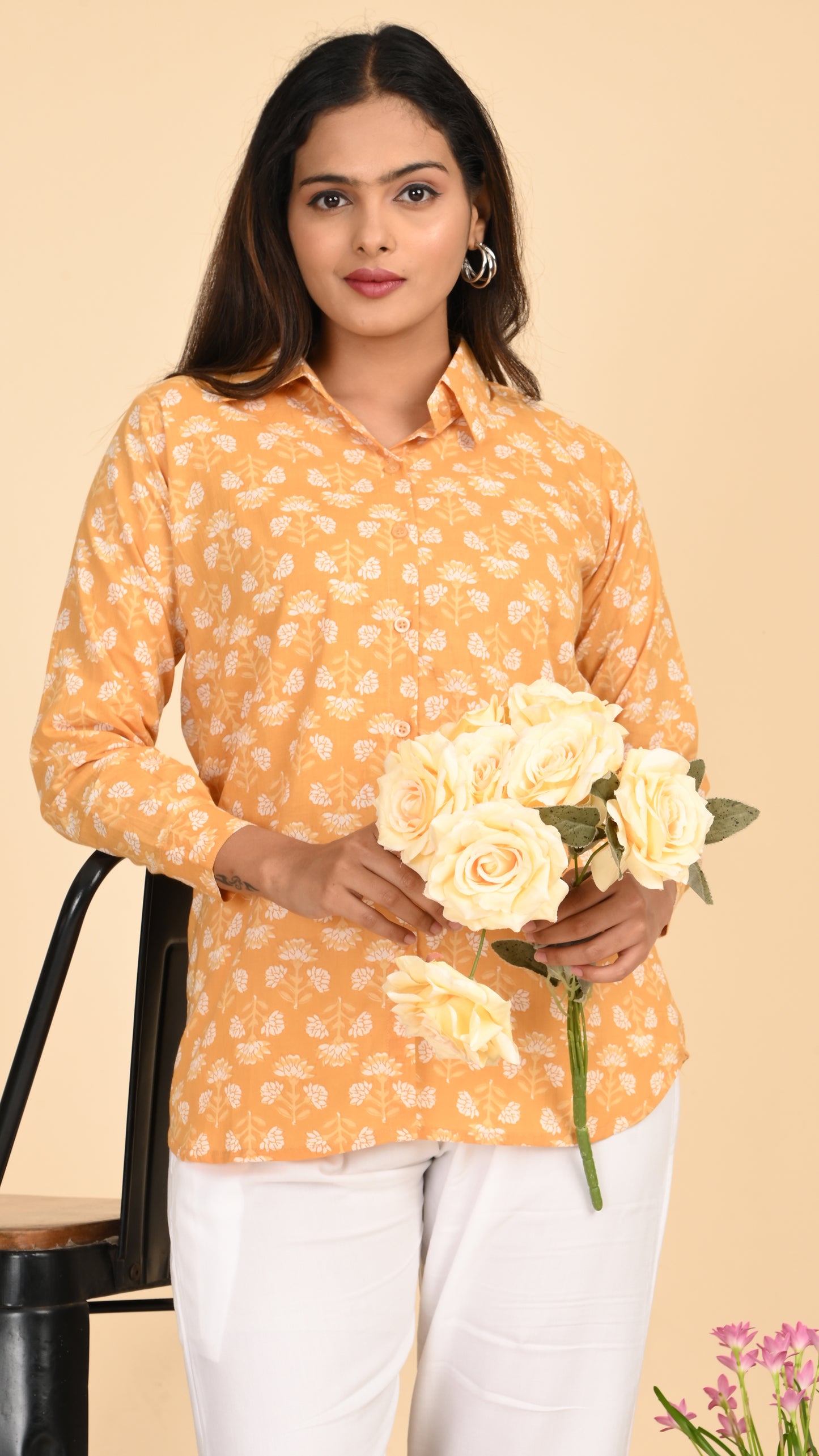 Zunaira Sunflower Short Kurti Top