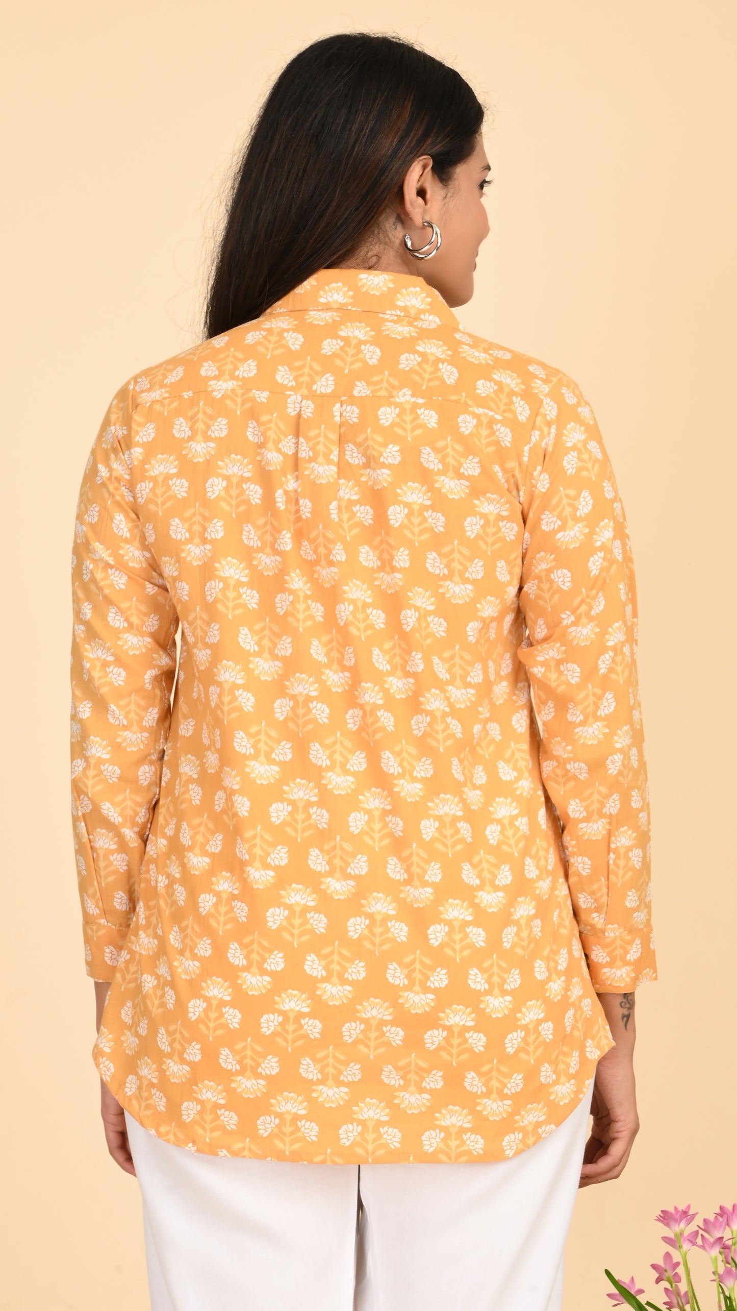 Zunaira Sunflower Short Kurti Top