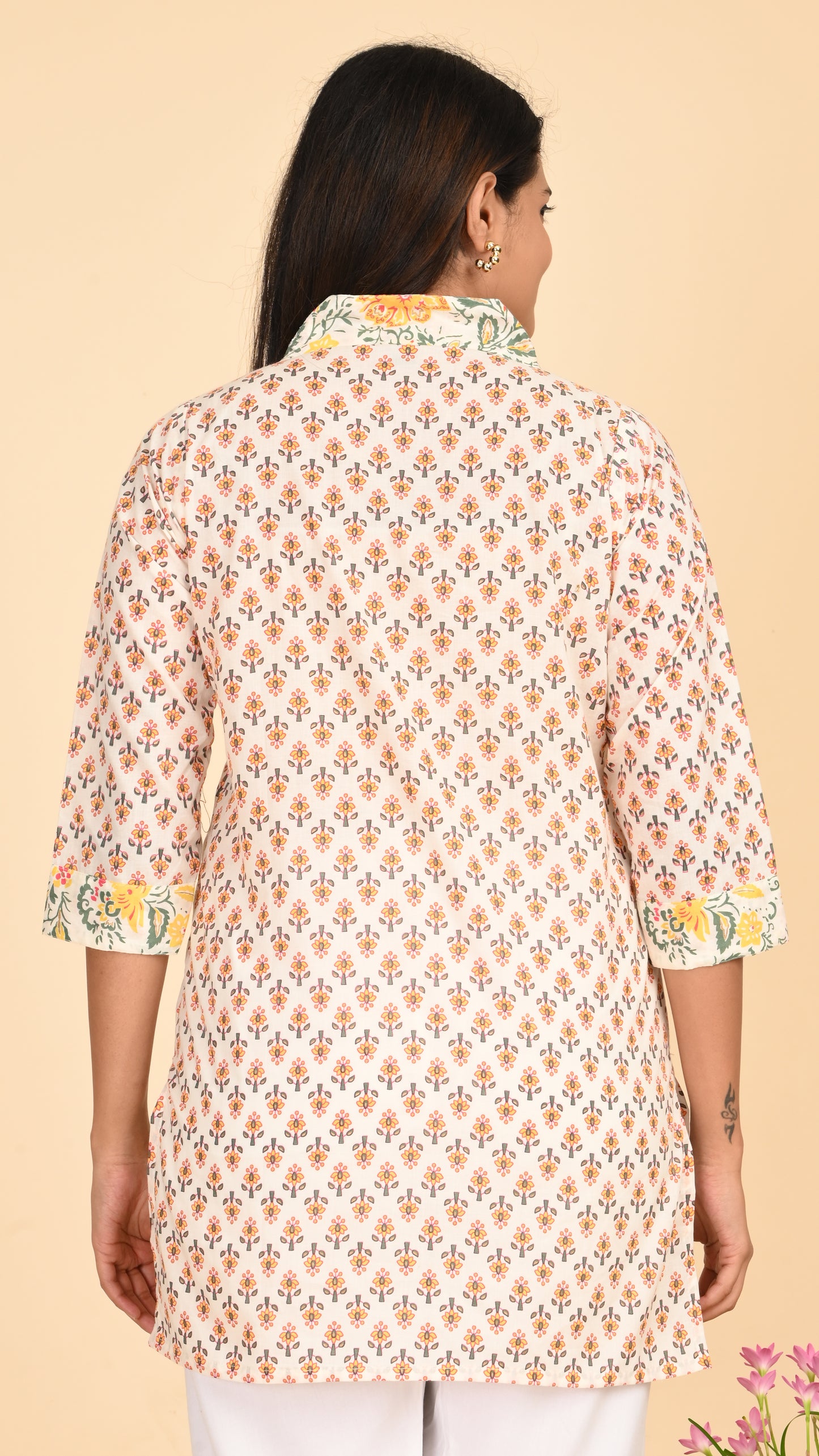 Charvi Blossom Mist Short Kurti Top