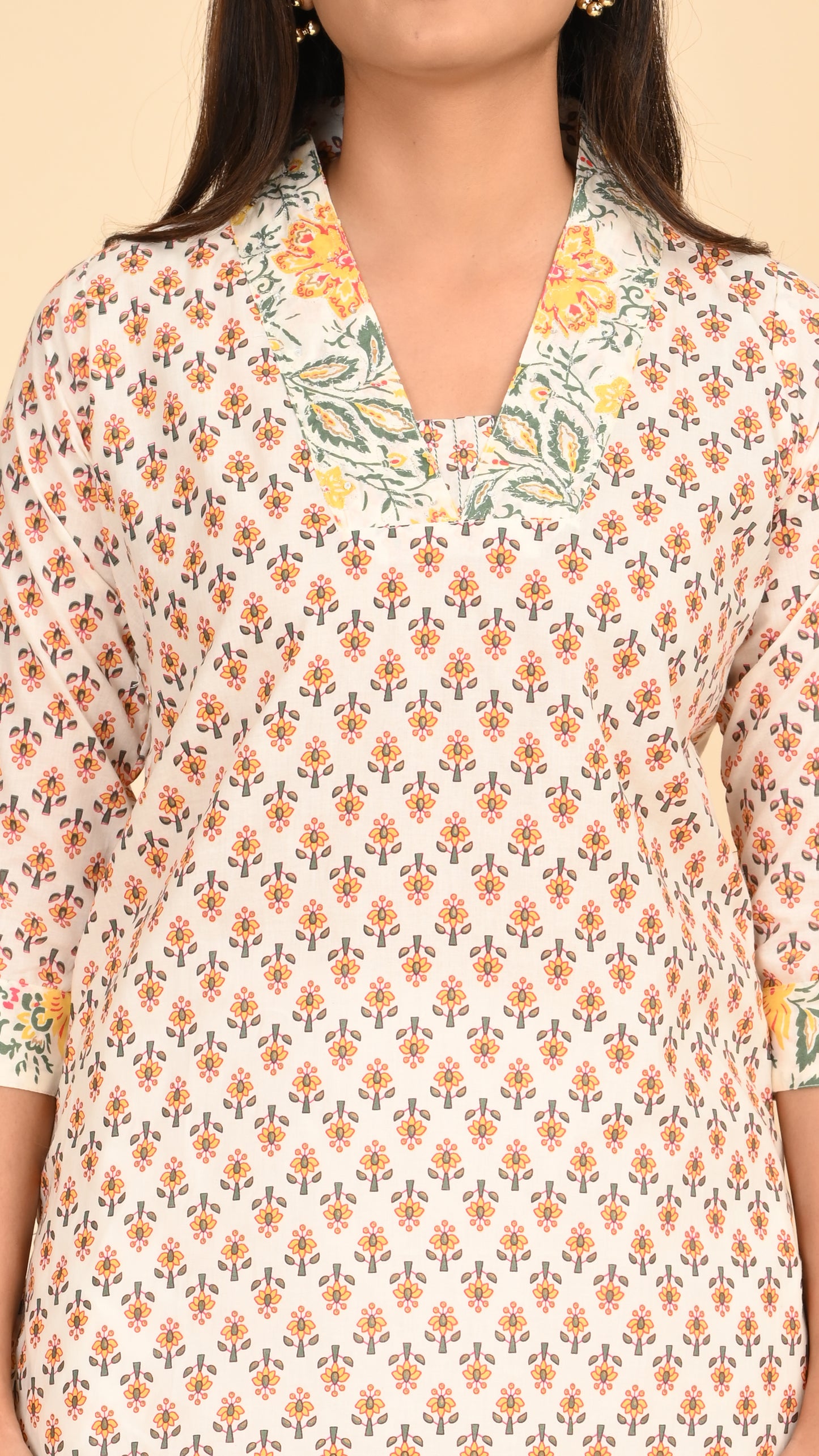 Charvi Blossom Mist Short Kurti Top