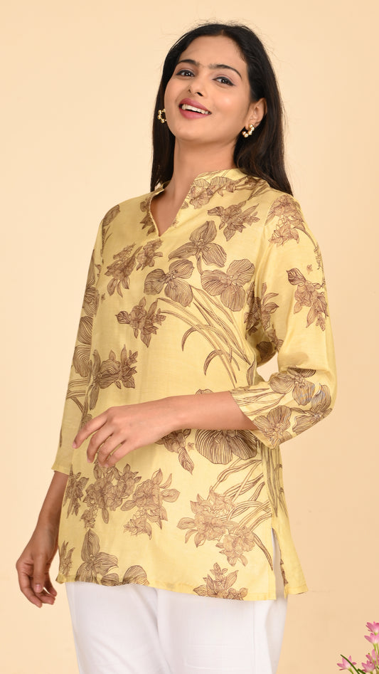 Sitara Sunhaze Bloom Short Kurti Top