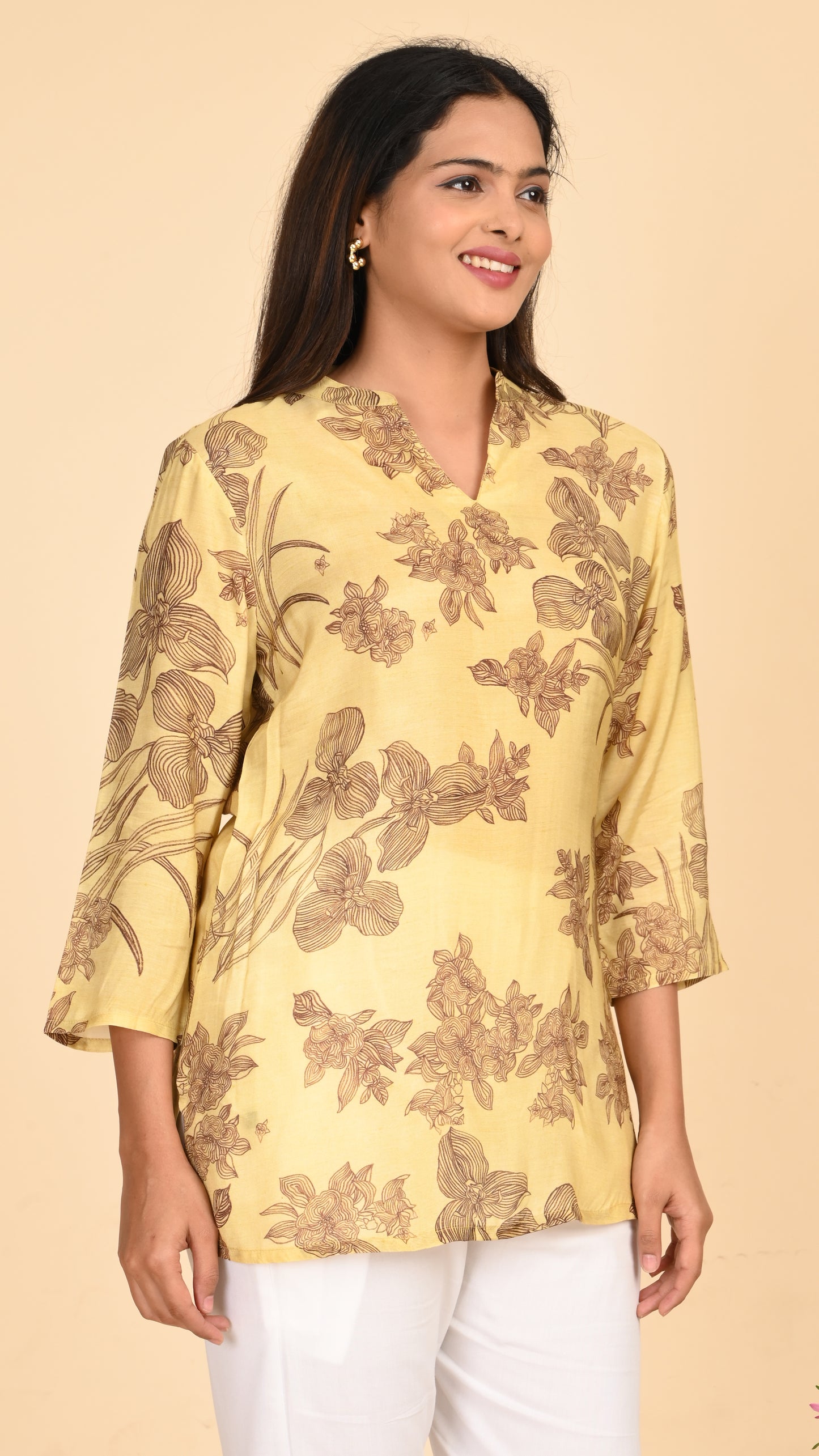 Sitara Sunhaze Bloom Short Kurti Top