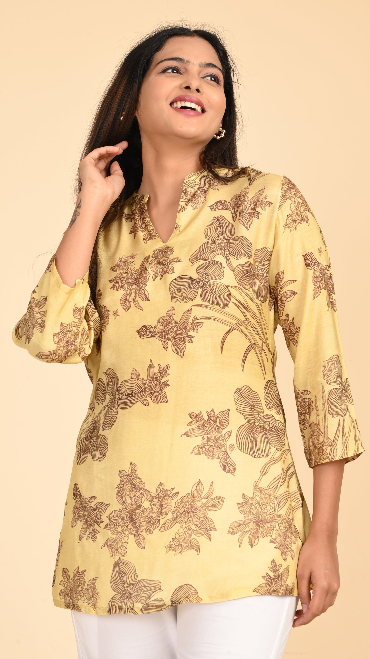 Sitara Sunhaze Bloom Short Kurti Top