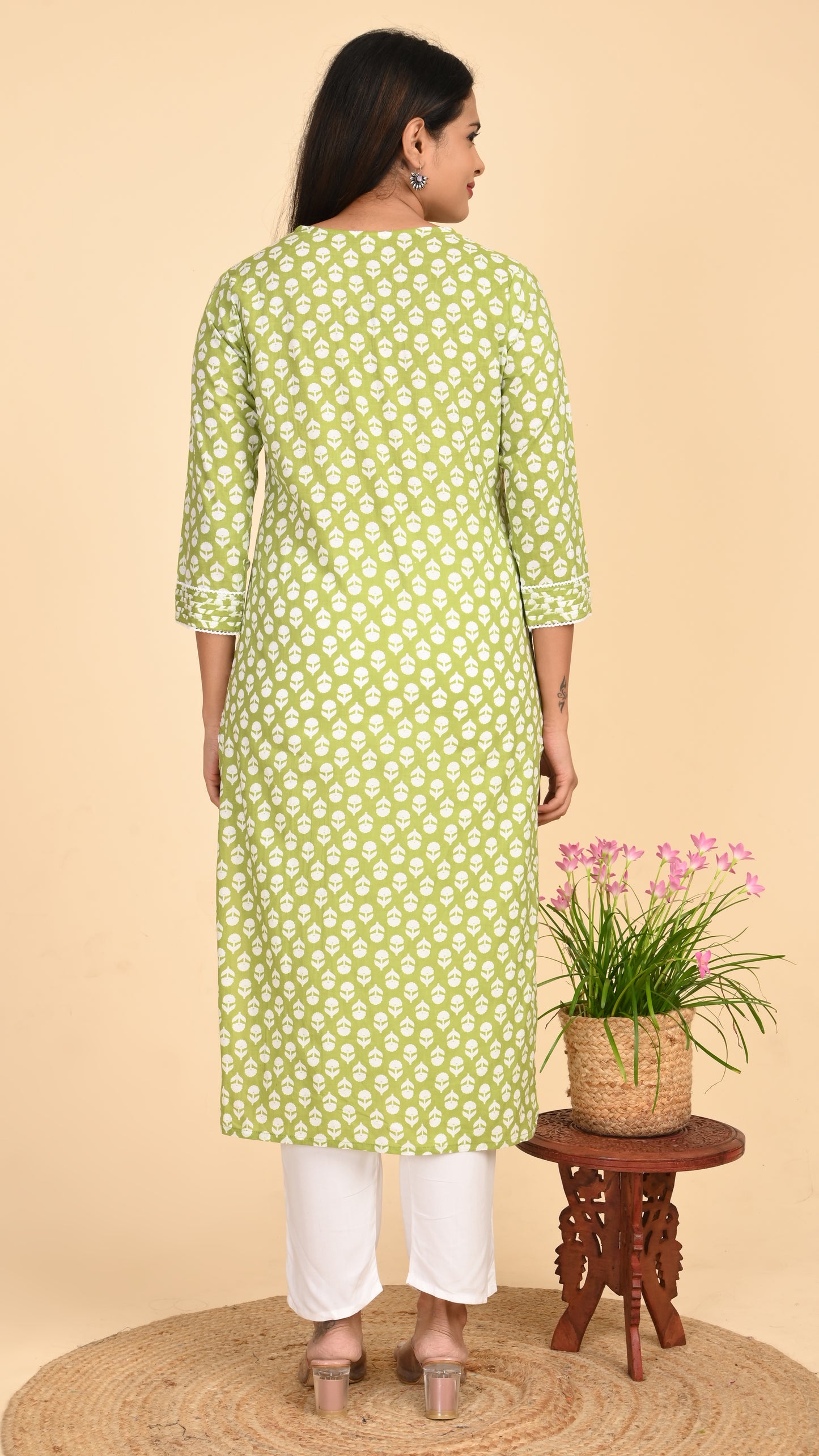 Sitara Lime Leaf Straight Kurti