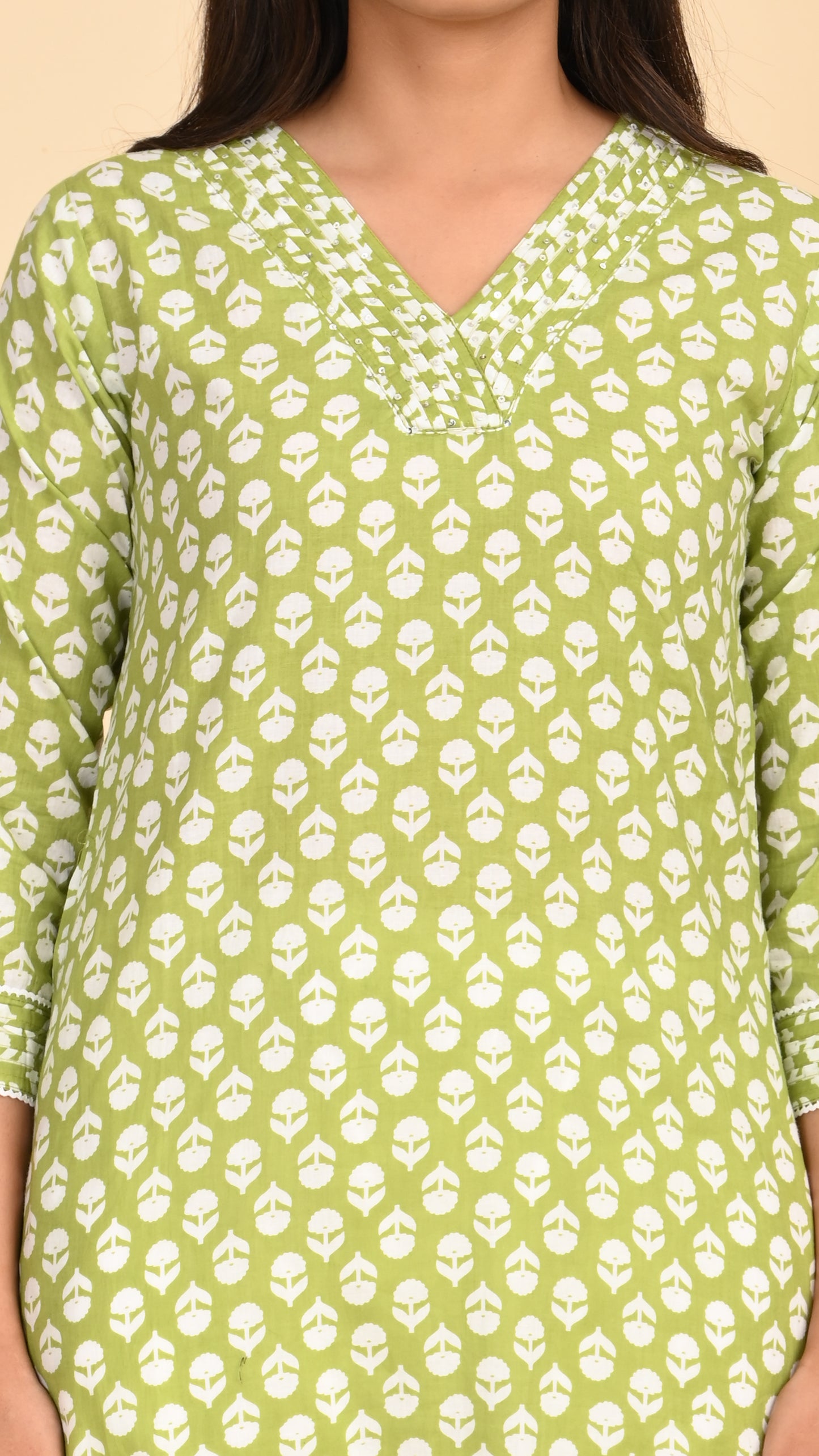 Sitara Lime Leaf Straight Kurti