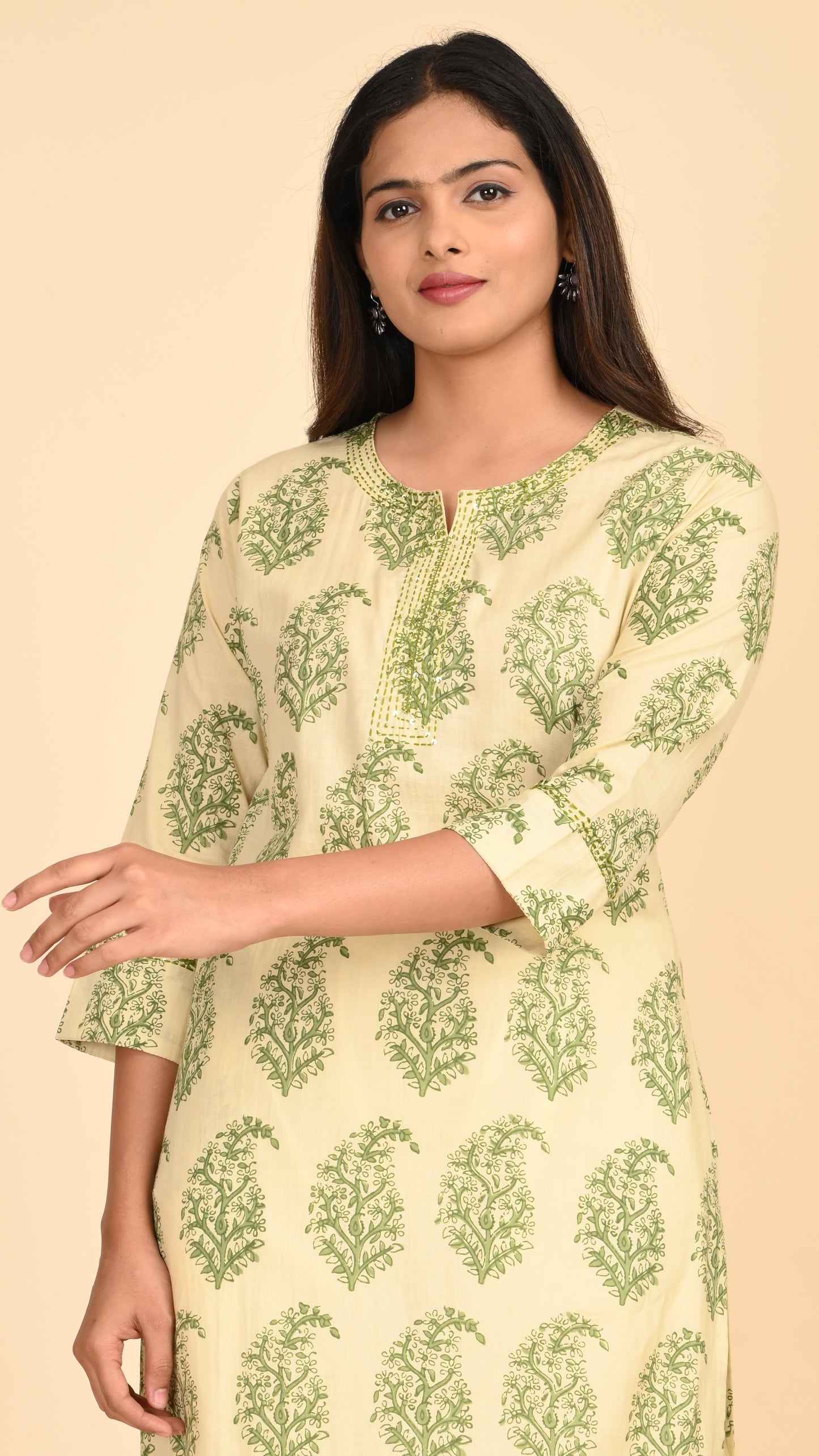 Vasvi Pistachio Bagh Straight Kurti