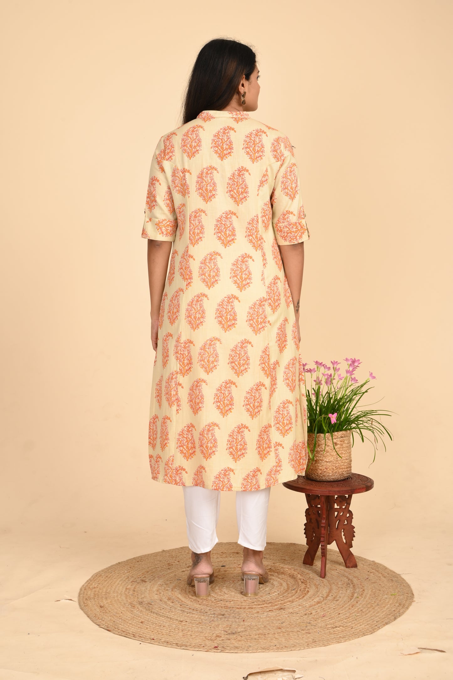 Vanya Buti Block Print Shirt Kurti