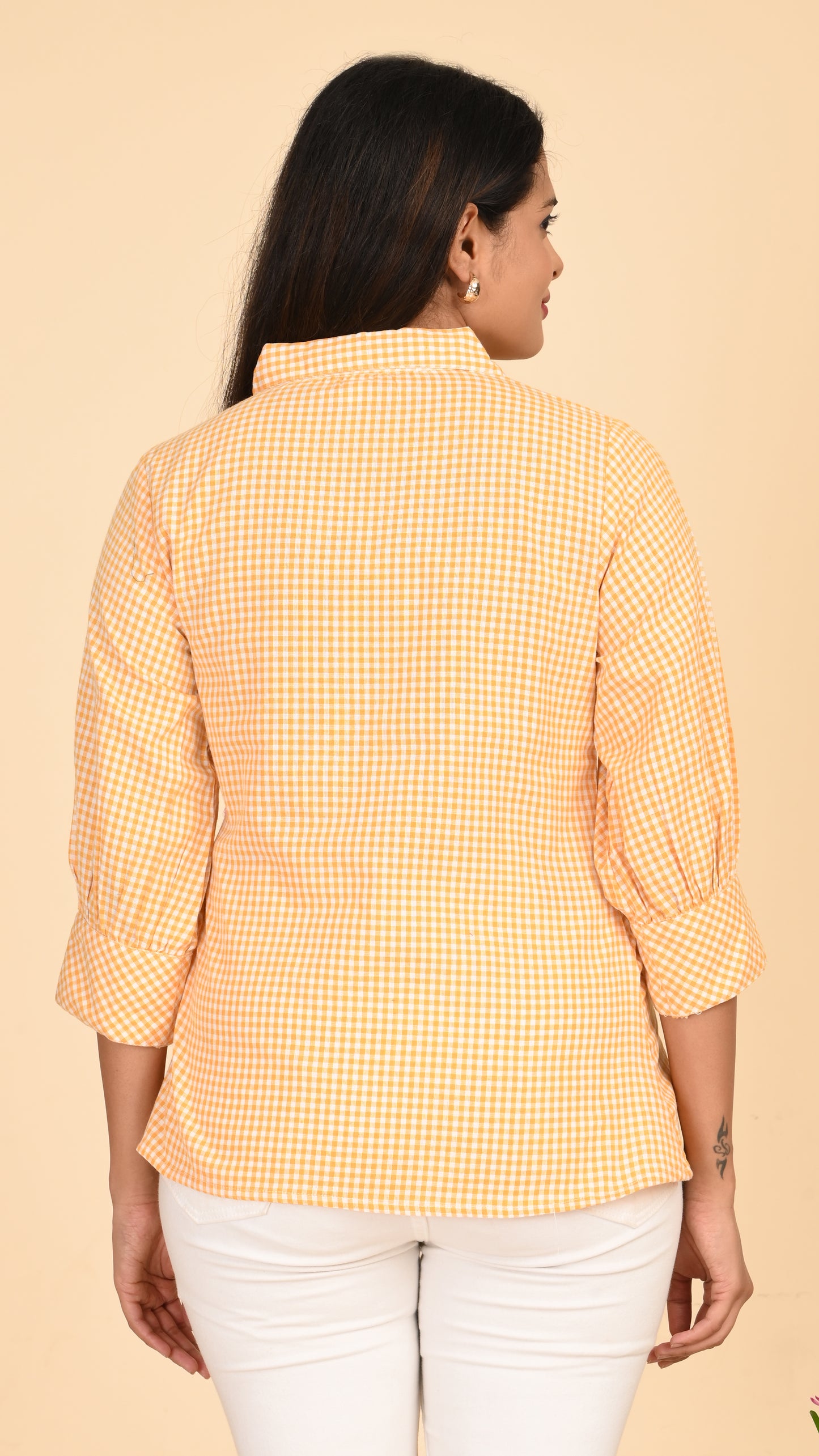 Meher Marigold Wrap Short Kurti Top
