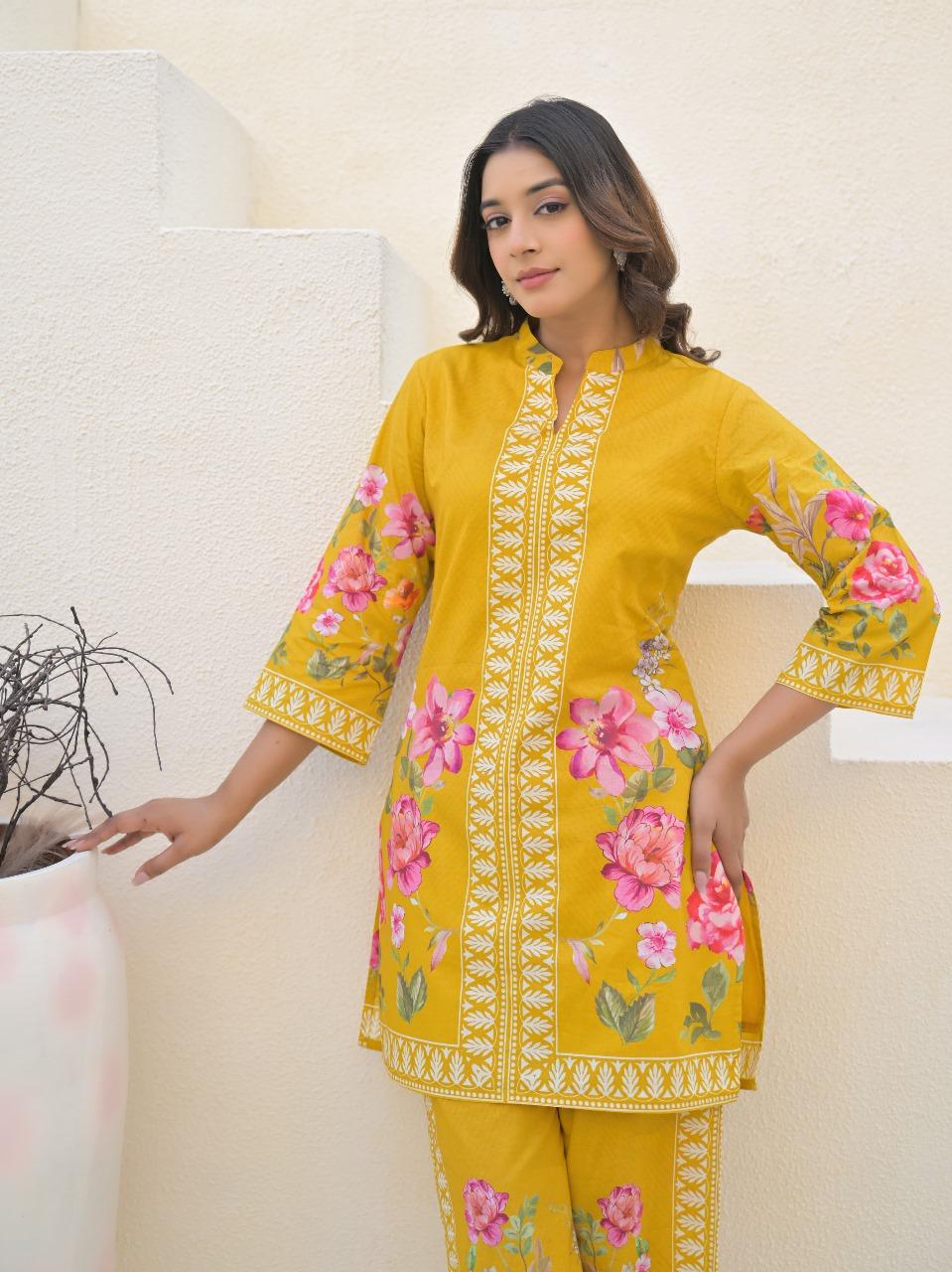 Golden Bloom Floral Co-ord Set