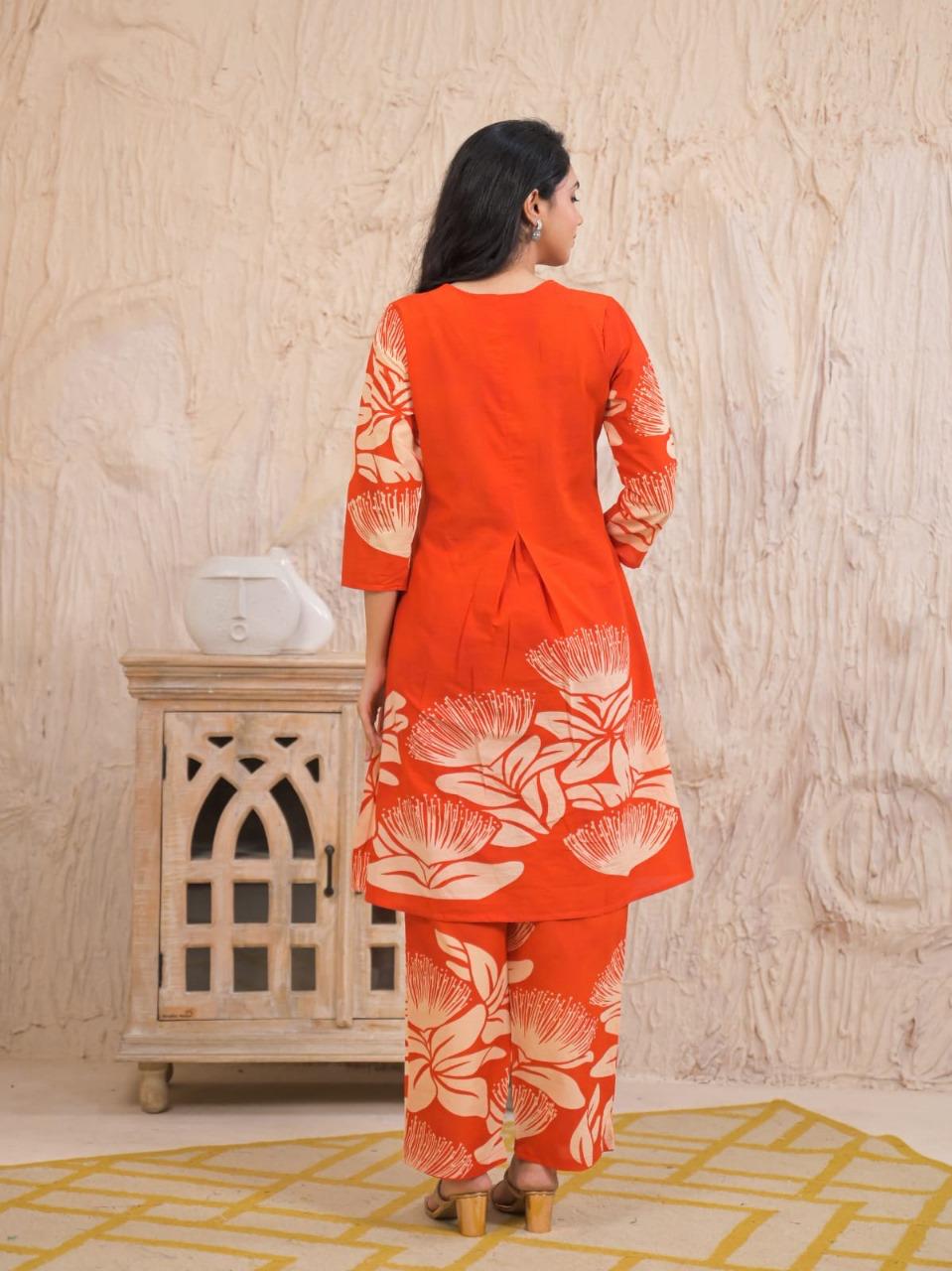 Tangerine Bloom Co-ord Set