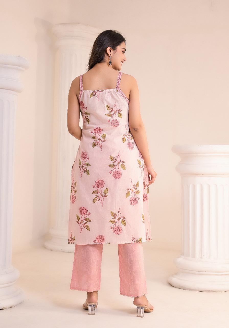 Gulaabi Noor Kurti Pant Dupatta Suit Set