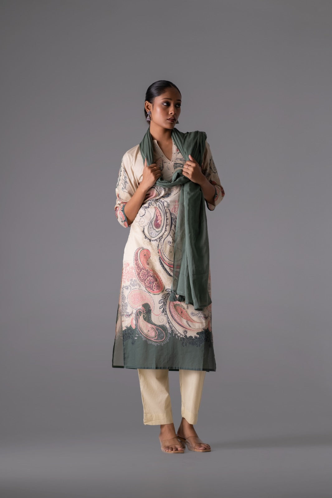Inaayat Sage Pure Jaipuri Cotton Suit Set