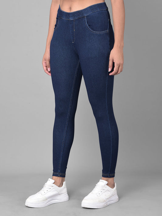 Comfort Lady Navy Blue Stretchable Denim Jeggings