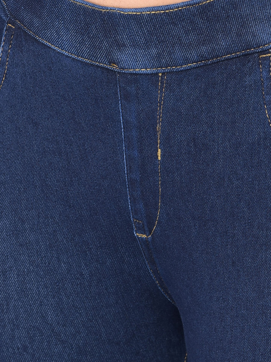 Comfort Lady Navy Blue Stretchable Denim Jeggings