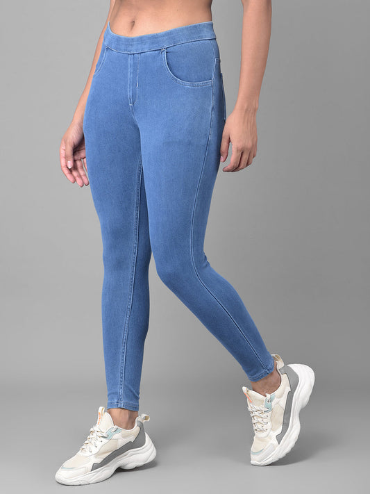 Comfort Lady Skywash Blue Stretchable Denim Jeggings