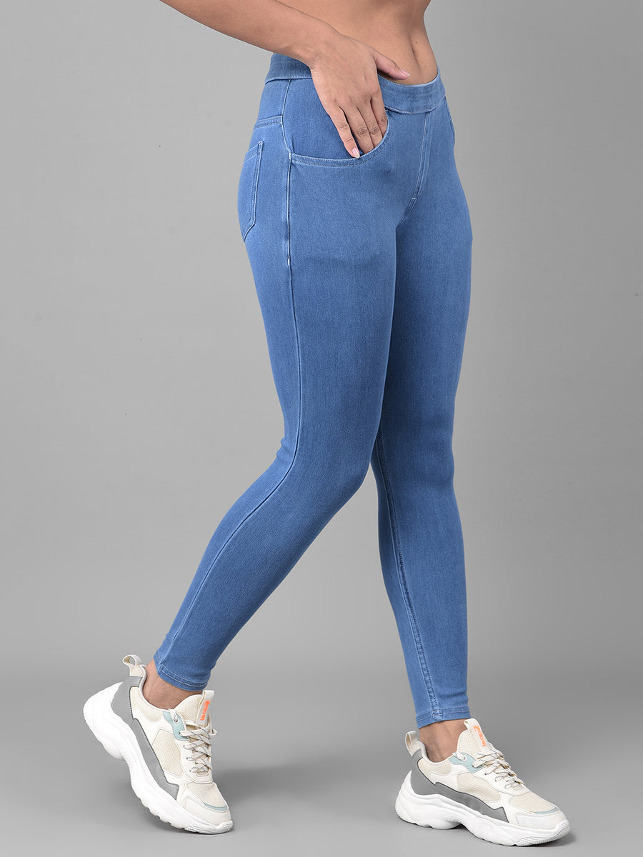 Comfort Lady Skywash Blue Stretchable Denim Jeggings