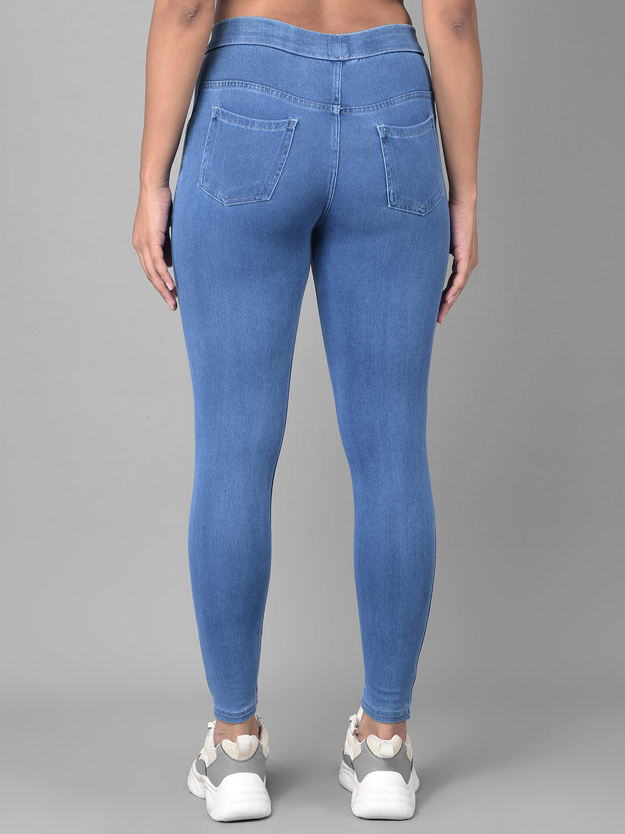 Comfort Lady Skywash Blue Stretchable Denim Jeggings