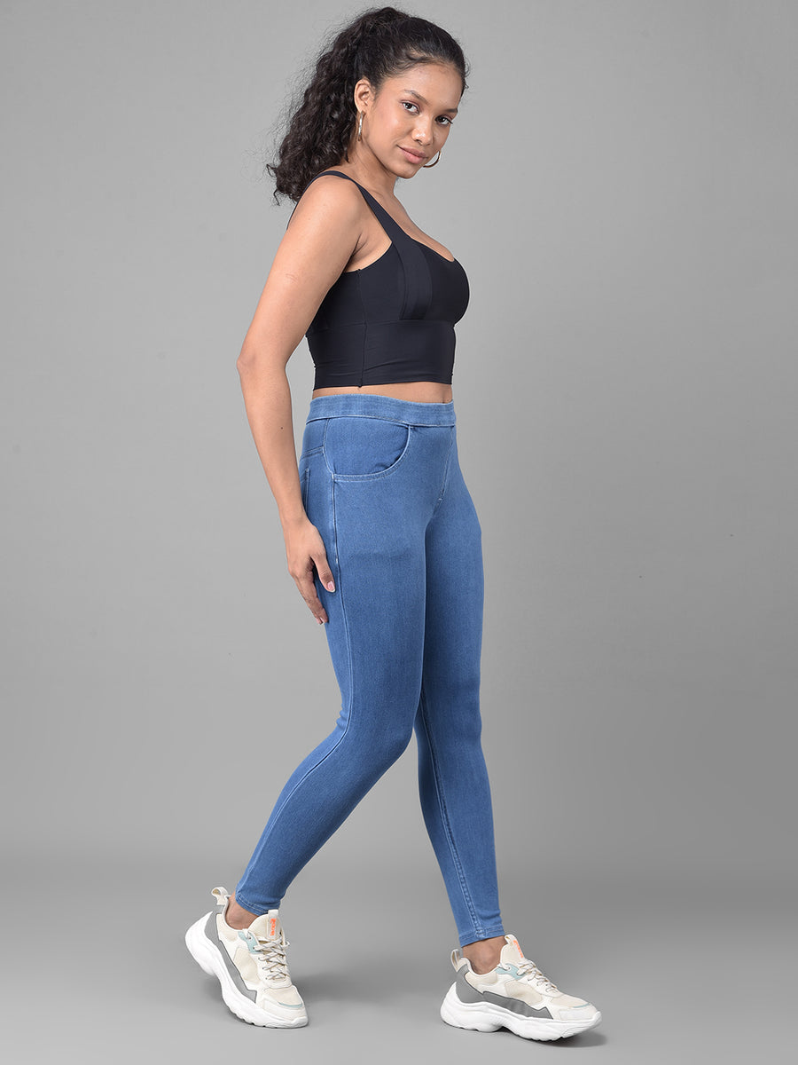 Comfort Lady Skywash Blue Stretchable Denim Jeggings