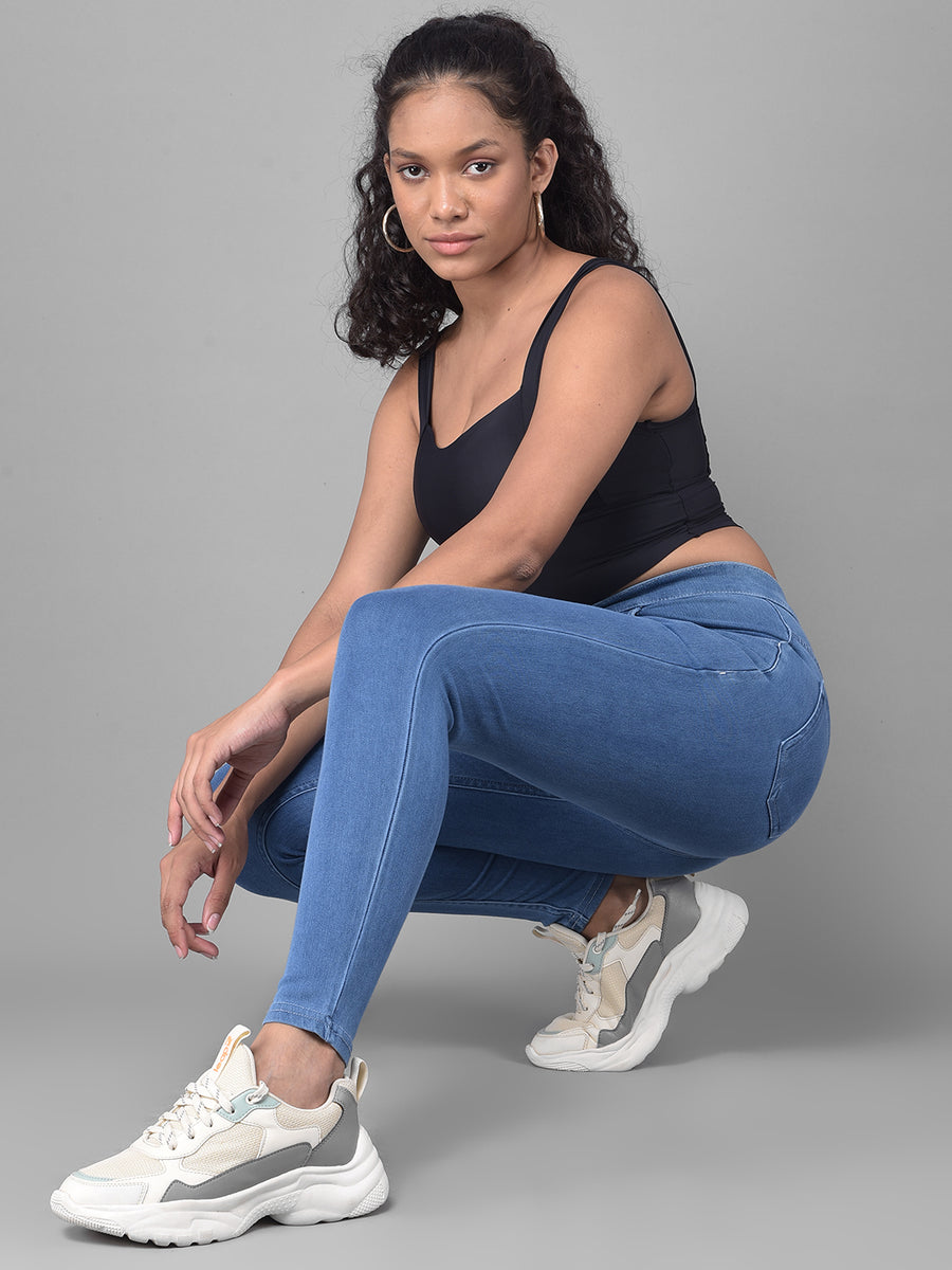 Comfort Lady Skywash Blue Stretchable Denim Jeggings