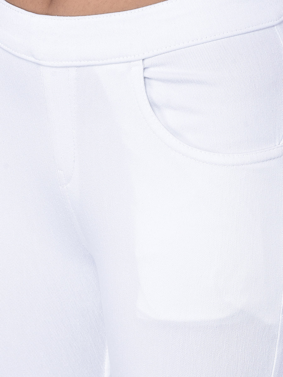 Comfort Lady Frost White Stretchable Denim Jeggings