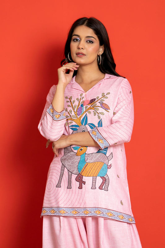 Gond Bloom Pink Co-ord Set