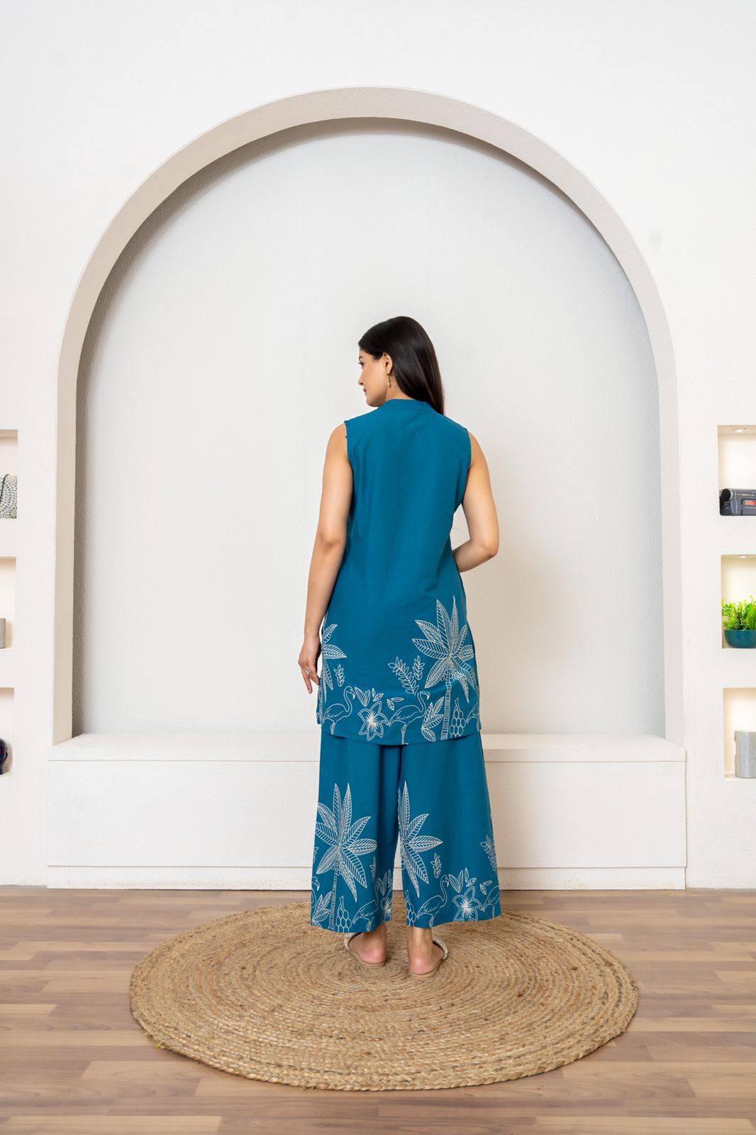 Tropical Bloom Teal Co-ord Set