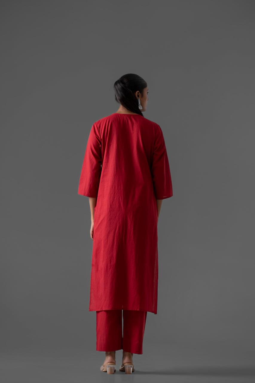 Heer Gulab Kurti Pant Dupatta Set Suit