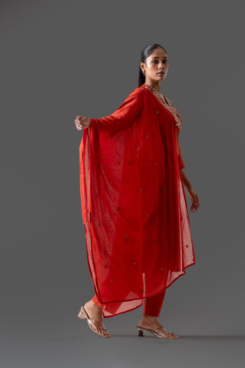 Heer Kumkum Kurti Pant Dupatta Set Suit