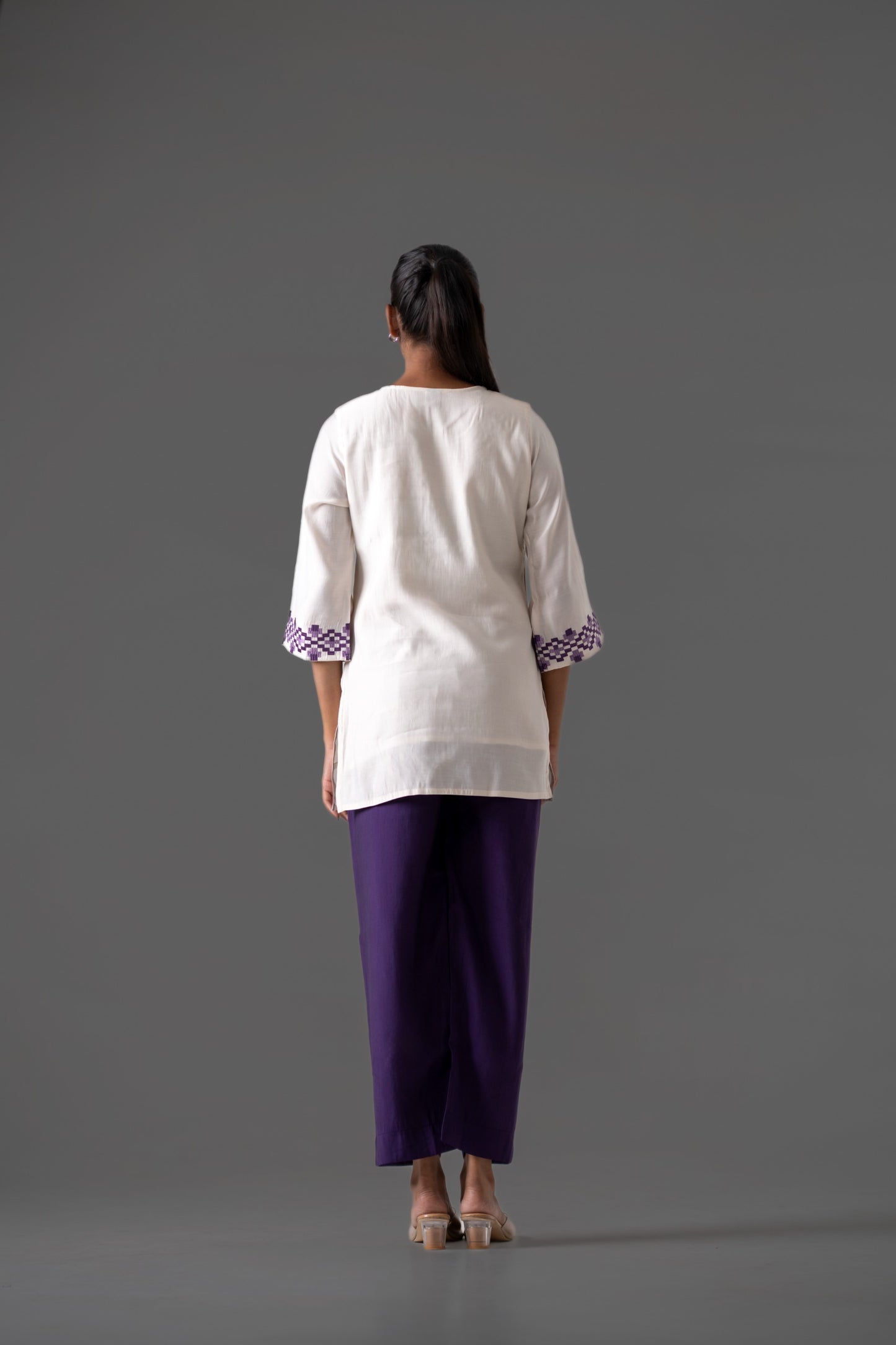 Ivory Orchid Muslin Co-ord Set