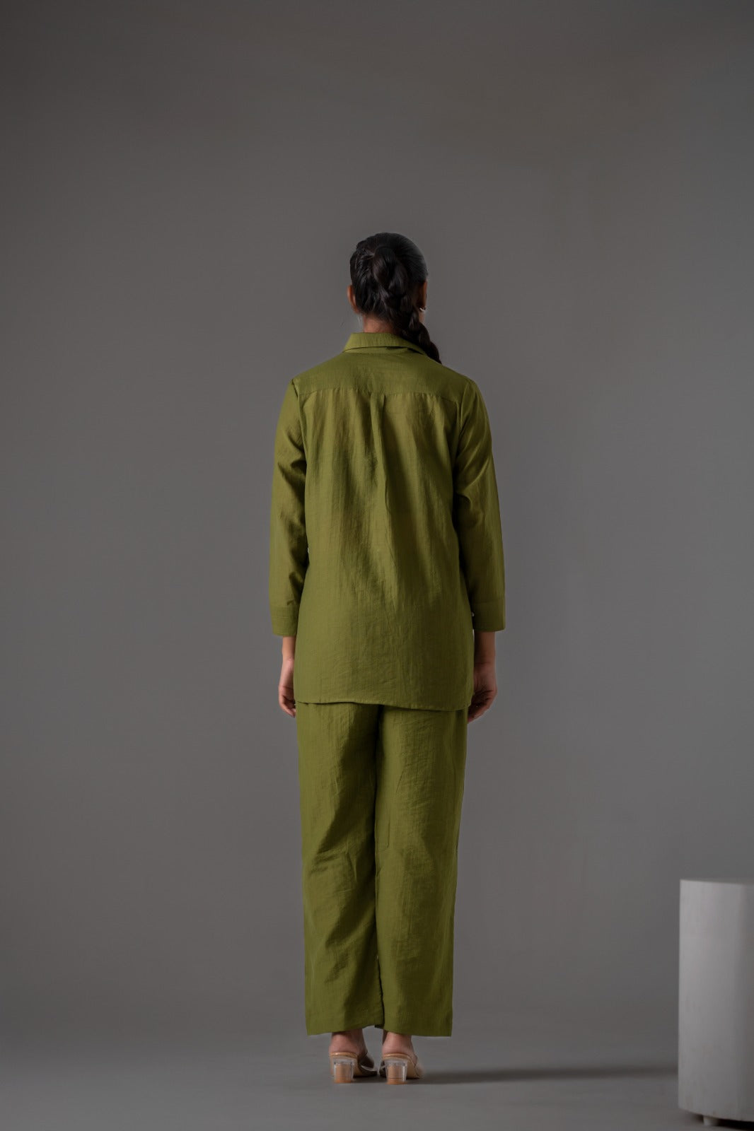 Olive Grace Mul Chanderi Co-ord Set