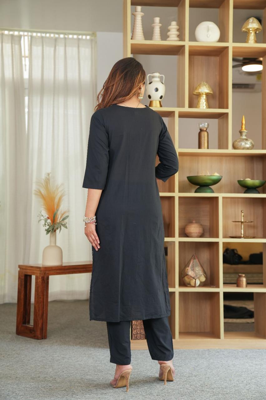 Zehra Noir Pure Jaipuri Soft Cotton Suit Set