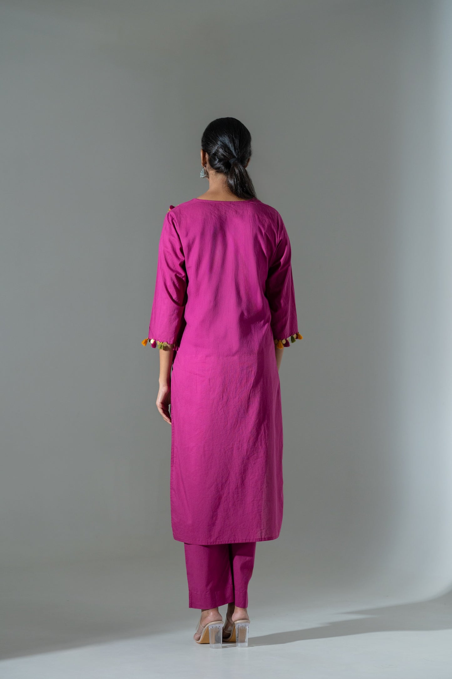 Mehira Pure Jaipuri Cotton Embroidered Kurti Pant Set
