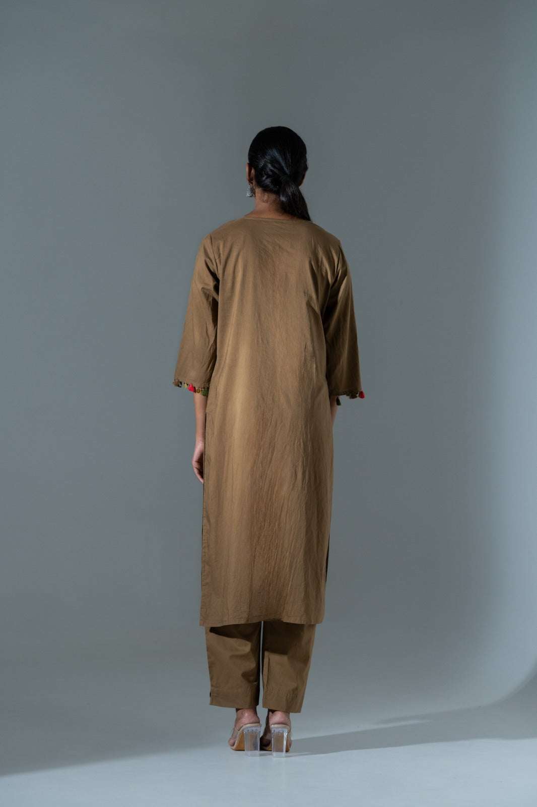 Kashvi Pure Jaipuri Cotton Embroidered Kurti Pant Set