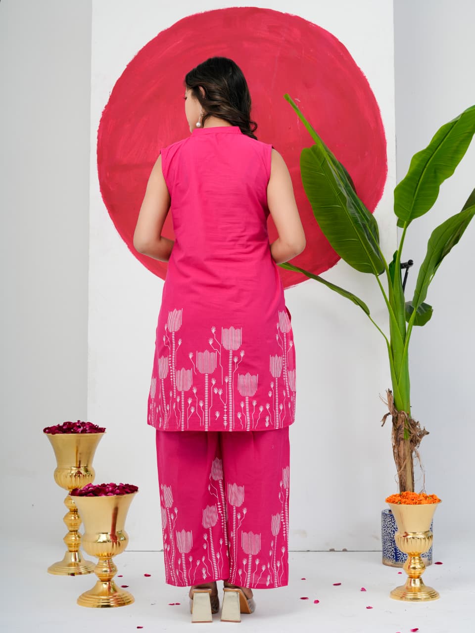 Pink Pure Jaipuri Cotton Digital Print Co-ord Set