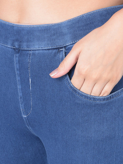 Comfort Lady Deep Indigo Blue Stretchable Denim Jeggings