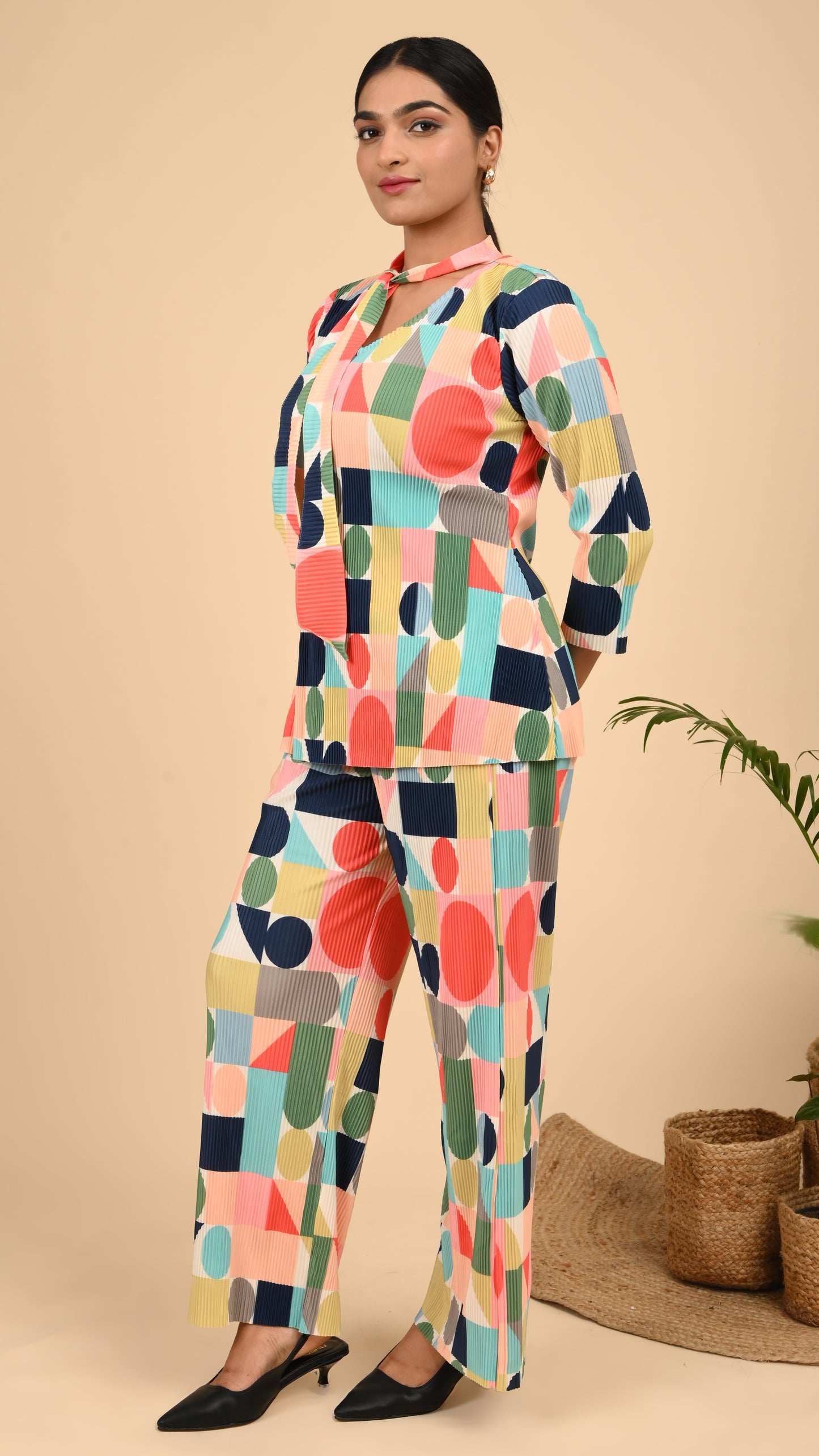 Retro Pop Pleats Co-ord Set