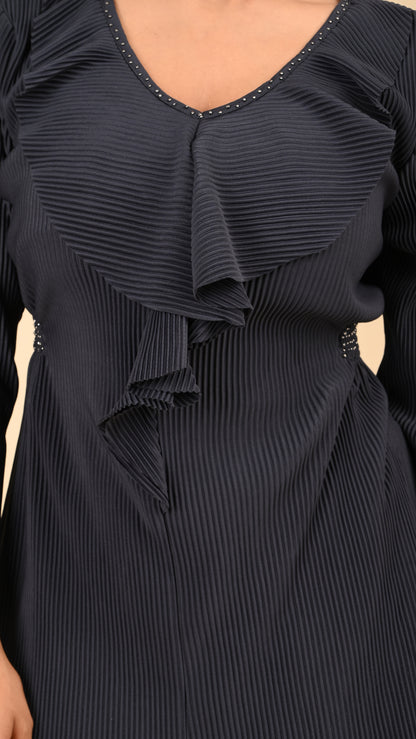 Midnight Pleat Cascade Co-ord Set