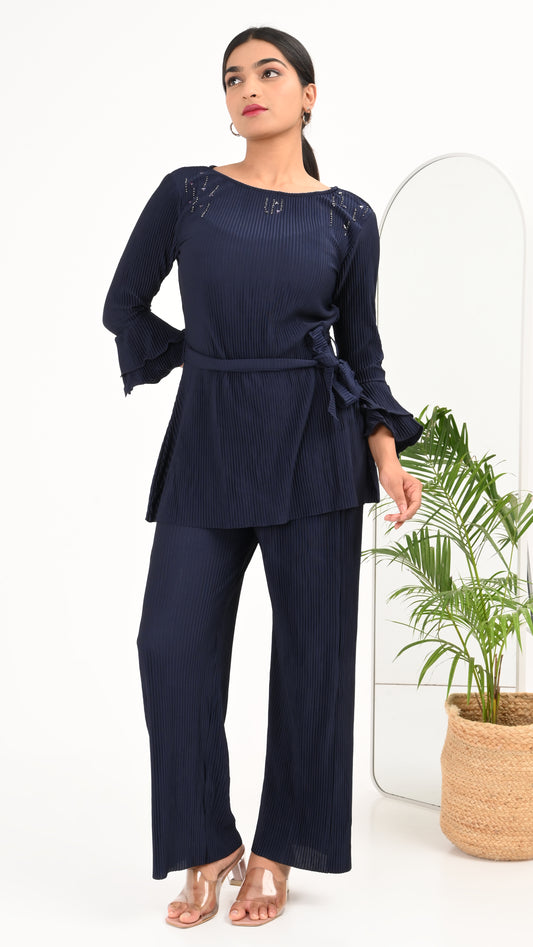 Midnight Pleat Co-ord Set