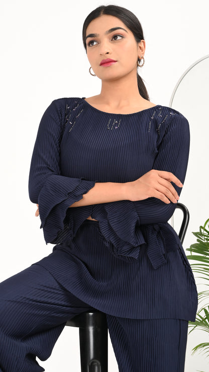Midnight Pleat Co-ord Set