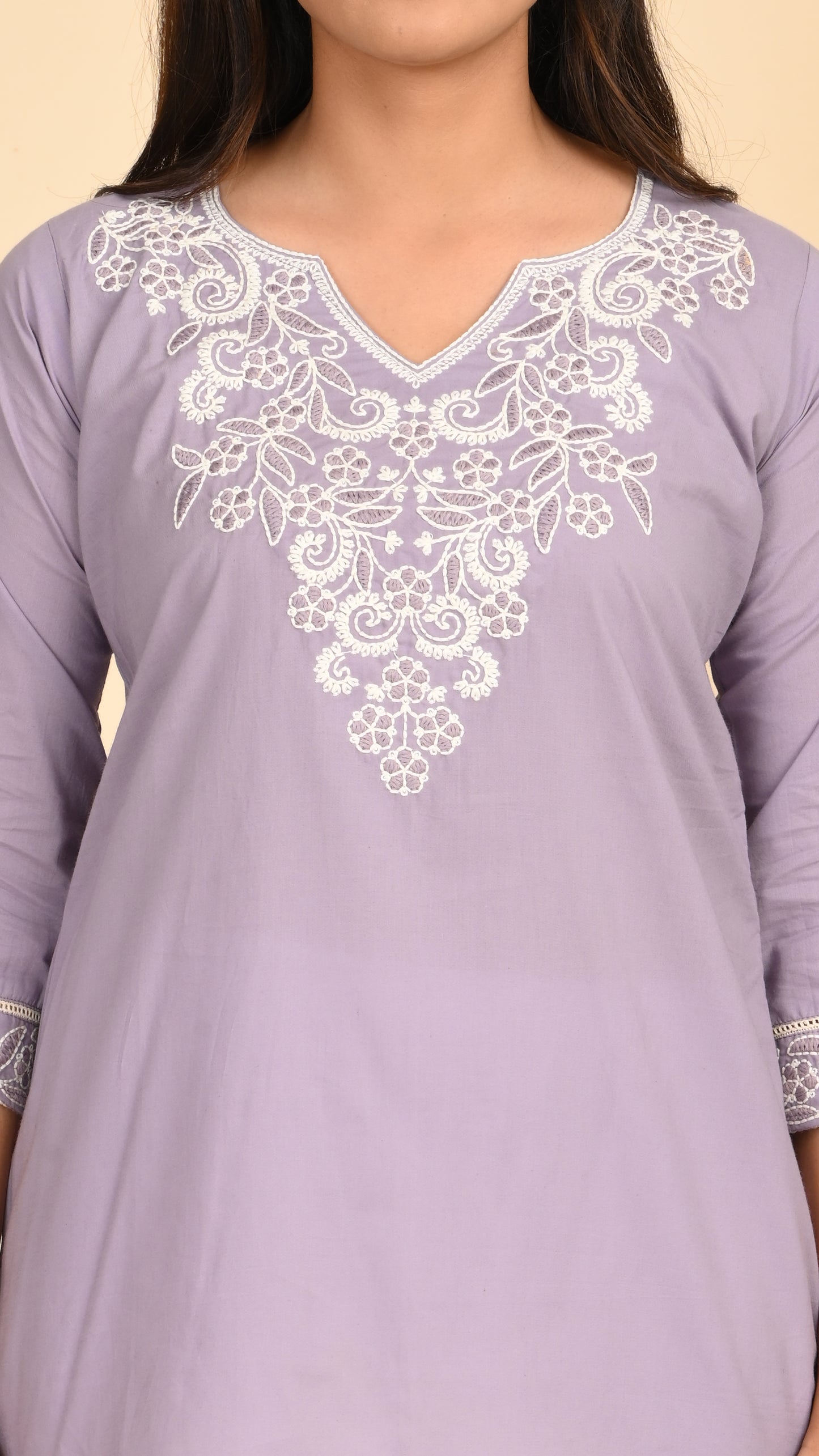 Maisha Lavender Grace Short Kurti Top