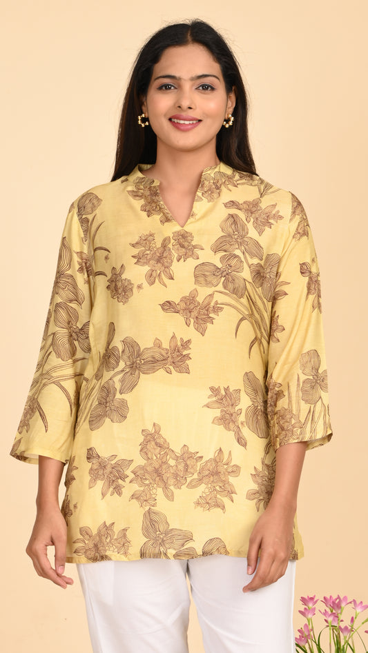 Sitara Sunhaze Bloom Short Kurti Top