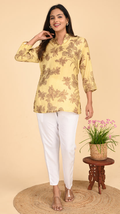Sitara Sunhaze Bloom Short Kurti Top