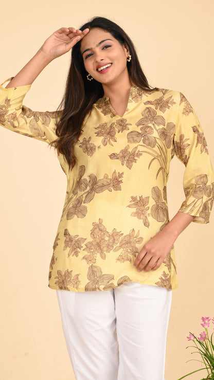 Sitara Sunhaze Bloom Short Kurti Top