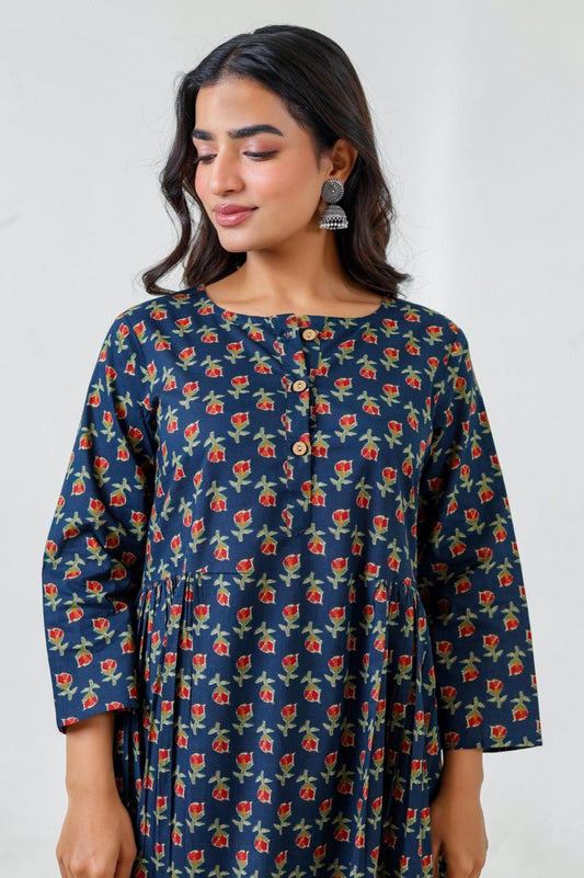 Neelkamal Bloom Cotton Kurti Pant Set