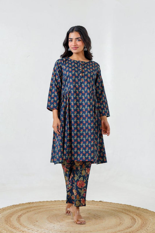 Neelkamal Bloom Cotton Kurti Pant Set