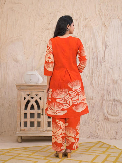 Tangerine Bloom Co-ord Set
